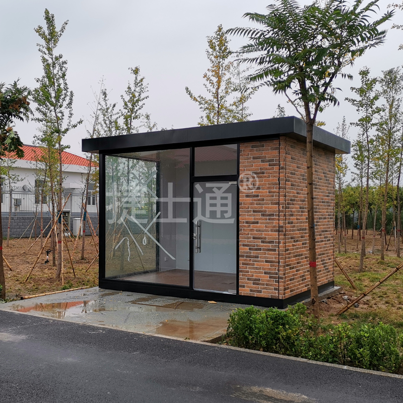 万彩网岗亭厂家发往石家庄新乐体育公园岗亭 