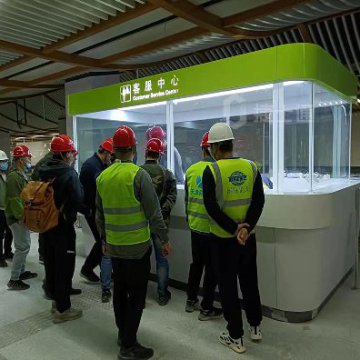 天津定制地铁服务中心亭 地铁服务岗亭 服务亭制作工厂——万彩网