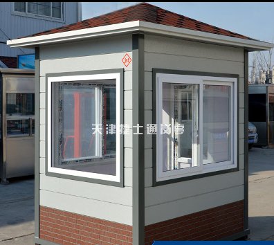 万彩网岗亭厂家现货销售金属雕花板保安岗亭全国配送