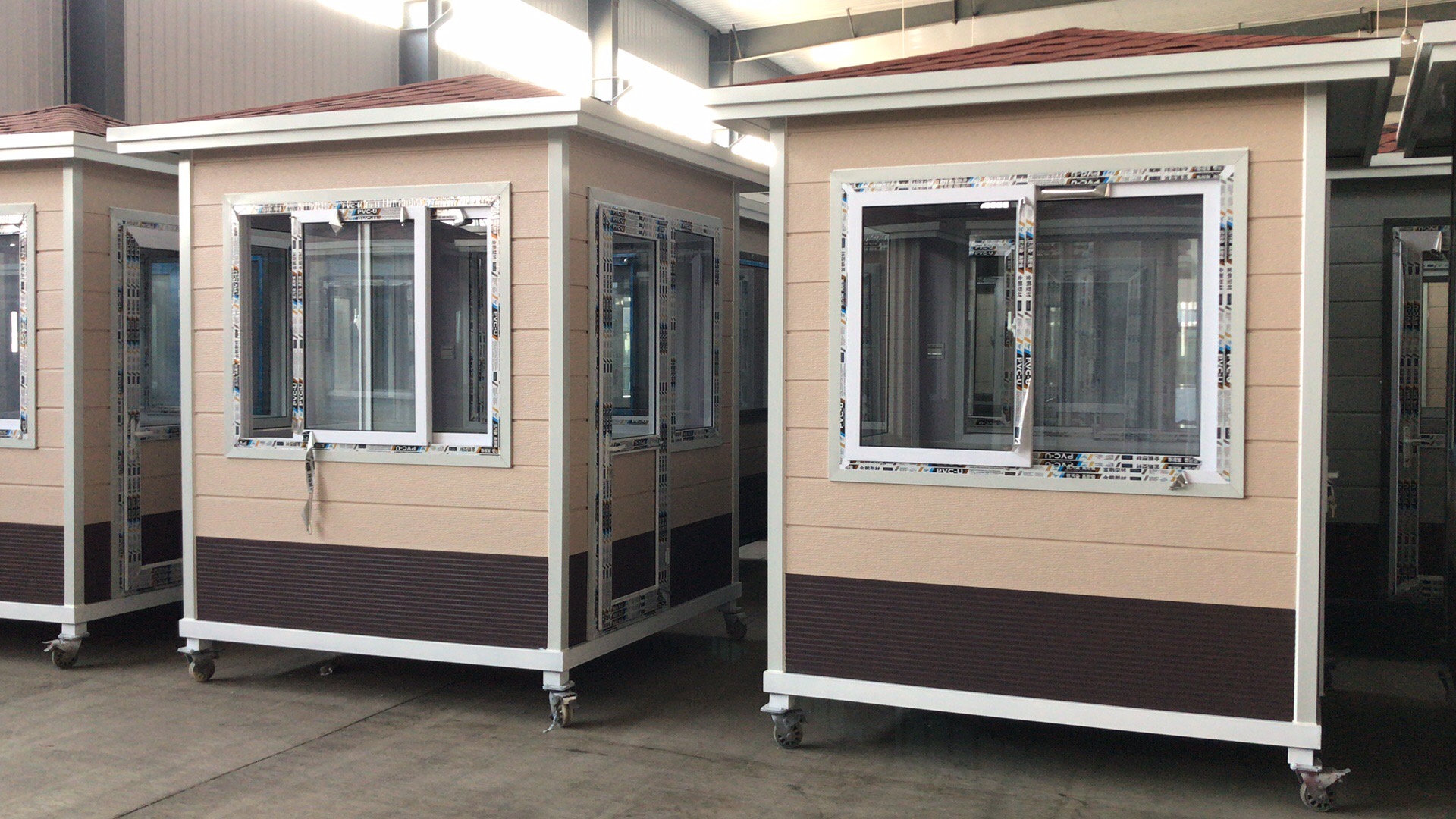 万彩网岗亭厂家2018年9月厂里岗亭现货